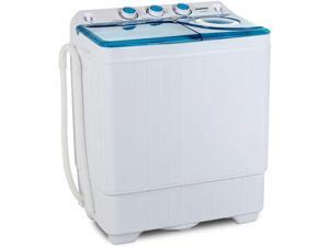 KUPPET Compact Twin Tub Portable Mini Washing Machine 26lbs Capacity, Washer(18lbs)&Spiner(8lbs)/Built-in Drain Pump/Semi-Automatic (White&Blue) KUPPET Compact Twin Tub Portable Mini Washing Machine 26lbs Capacity, Washer(18lbs)&Spiner(8lbs)/Built-in Drain Pump/Semi-Automatic (White&Blue)