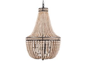 Farmhouse Wood Beaded Chandelier Ceiling Pendant 3-Light Fixture Wooden Bead and Metal Chandeliers Hanging Lighting Home Decor Lamp for Bedrooms, Kitchen,Bathroom, Living Room Farmhouse Wood Beaded Chandelier Ceiling Pendant 3-Light Fixture Wooden Bead and Metal Chandeliers Hanging Lighting Home Decor Lamp for Bedrooms, Kitchen,Bathroom, Living Room