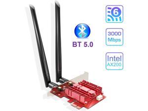 EDUP WiFi 6 Card Bluetooth 5.0 with Heat Sink, PCIe Network Card AX 3000Mbps AX200 802.11AX 2.4Ghz/5.8Ghz Wireless PCI Express Wi-Fi Adapters Dual Band Antenna for Windows 10 64-bit EDUP WiFi 6 Card Bluetooth 5.0 with Heat Sink, PCIe Network Card AX 3000Mbps AX200 802.11AX 2.4Ghz/5.8Ghz Wireless PCI Express Wi-Fi Adapters Dual Band Antenna for Windows 10 64-bit