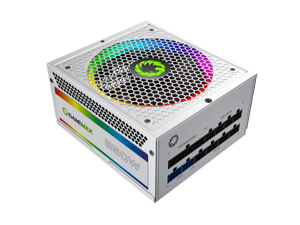 ATX 850 Watt Power Supply, RGB 850W 80+ Gold Ready Ultra Quiet 140mm Hydraulic Bearing Smart Fan Full Modular Gaming Power Supply  - White