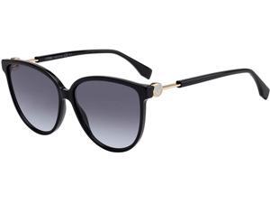 Fendi-FF0345/S-0807/GB Black Gray Azure Fendi-FF0345/S-0807/GB Black Gray Azure