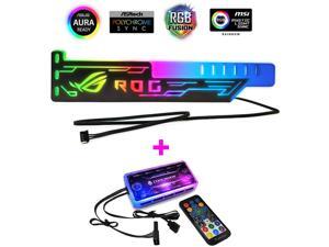 LED Acrylic Graphics Card Bracket use for Brace GPU RGB Sync Light use Fix Video DIY Computer Game Chassis 4-Pin 5V (Graphics Card Bracket + Addressable Controller Set)