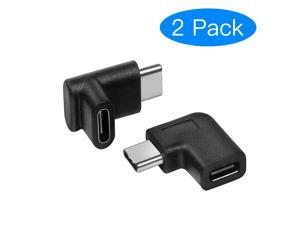 USB C Male to Female Adapter, Type C 90 Degree Angled Right & Left and Up & Down Extension Connector for Laptop & Tablet & Mobile Phone (2PACK) USB C Male to Female Adapter, Type C 90 Degree Angled Right & Left and Up & Down Extension Connector for Laptop & Tablet & Mobile Phone (2PACK)