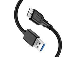 Micro B Cable,Reallycare USB 3.0 A Male to Micro USB 3.0 Sync Cord,Data Wire for Toshiba,Seagate,Samsung,WD, My Passport and More External Hard Drive(1ft/35cm/Black)