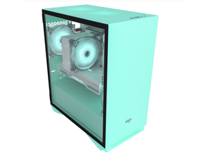 Aigo YOGO M2 mint green game pill MINI computer case (support M-ATX motherboard/240 water cooling/side-opening magnetic tempered glass side penetration) Aigo YOGO M2 mint green game pill MINI computer case (support M-ATX motherboard/240 water cooling/side-opening magnetic tempered glass side penetration)