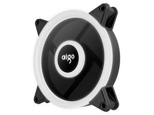 Aigo 120mm white light computer case fan (small 3P+large 4P dual interface/water cooling exhaust/shock absorption feet/freebie 4 screws) Aigo 120mm white light computer case fan (small 3P+large 4P dual interface/water cooling exhaust/shock absorption feet/freebie 4 screws)