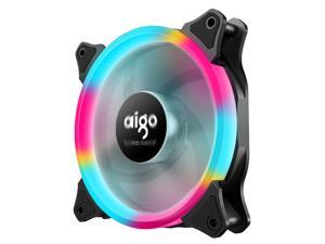 Aigo (aigo) Aurora Rainbow 120mm computer case LED fan (supports large 4P serial interface/water cooling exhaust/shock absorption feet//freebie 4 screws) Aigo (aigo) Aurora Rainbow 120mm computer case LED fan (supports large 4P serial interface/water cooling exhaust/shock absorption feet//freebie 4 screws)