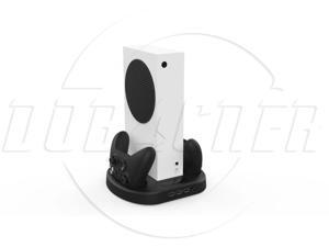 Xbox Series S Multi-function heat sink base of main engine XSS wireless Controller Vertical Stand with Cooling Fan, for Xbox Series S Console, Fast Cooling, Safe and Quiet, with Dual Controller Charge Xbox Series S Multi-function heat sink base of main engine XSS wireless Controller Vertical Stand with Cooling Fan, for Xbox Series S Console, Fast Cooling, Safe and Quiet, with Dual Controller Charge