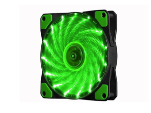 SA 120mm PC Cooling Computer 16dB Ultra Silent 15 LEDs Case Fan Heatsink Cooler Cooling w/ Anti-Vibration Rubber, 120mm Fan,12VDC, Molex 4pin, green LED Lights SA 120mm PC Cooling Computer 16dB Ultra Silent 15 LEDs Case Fan Heatsink Cooler Cooling w/ Anti-Vibration Rubber, 120mm Fan,12VDC, Molex 4pin, green LED Lights