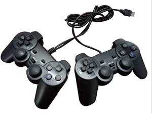 Computer doubles USB gamepad controller PC doubles single shock double play gamepad controller