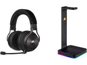 Virtuoso RGB Wireless XT High-Fidelity Gaming Headset - Works with Mac, PC, PS5, PS4, Xbox Series X/S - Slate & ST100 RGB Premium Headset Stand with 7.1 Surround Sound - 3.5mm and 2xUSB 3.0