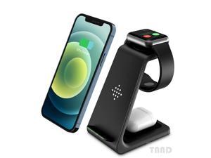 Wireless charging stand, 3-in-1 wireless charger fast charging base, suitable for Apple Watch 6 SE 5 4 3 2, Airpods 2/Pro, iPhone 12/12 Pro Max/11/11 Pro/X/XR/XS/8 Plus, QI certified mobile phones Wireless charging stand, 3-in-1 wireless charger fast charging base, suitable for Apple Watch 6 SE 5 4 3 2, Airpods 2/Pro, iPhone 12/12 Pro Max/11/11 Pro/X/XR/XS/8 Plus, QI certified mobile phones