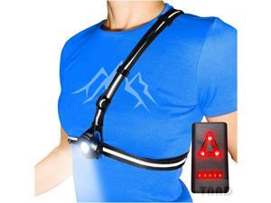 Runners and joggers' chest running lights with adjustable beams and reflectors, all-in-one reflective running vest equipment, safety lights, headlight flashlights, USB LED rechargeable bicycle lights Runners and joggers' chest running lights with adjustable beams and reflectors, all-in-one reflective running vest equipment, safety lights, headlight flashlights, USB LED rechargeable bicycle lights