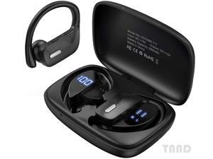 Bluetooth headset-true wireless earplug 48 hours playing time headset TWS deep bass loud voice call waterproof intelligent LED display with microphone suitable for sports running game exercise-black Bluetooth headset-true wireless earplug 48 hours playing time headset TWS deep bass loud voice call waterproof intelligent LED display with microphone suitable for sports running game exercise-black
