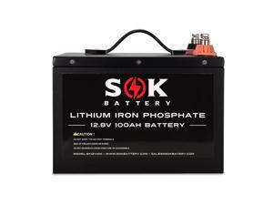 SOK Battery 100Ah 12V LiFePO4 Deep Cycle Lithium Iron Phosphate Battery,Perfect for Your RV or Any Off-Grid Applications,Low Temperature Disconnected. SOK Battery 100Ah 12V LiFePO4 Deep Cycle Lithium Iron Phosphate Battery,Perfect for Your RV or Any Off-Grid Applications,Low Temperature Disconnected.
