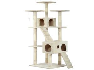 73" Cat Tree Scratcher Play House Condo Furniture Bed Post Pet House 73" Cat Tree Scratcher Play House Condo Furniture Bed Post Pet House