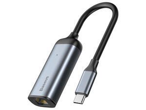Baseus Type-C to RJ45 LAN Gigabit Adapter Hub for Laptop Smart Phone Samsung Huawei Mobile Phone Tablet-Grey Baseus Type-C to RJ45 LAN Gigabit Adapter Hub for Laptop Smart Phone Samsung Huawei Mobile Phone Tablet-Grey