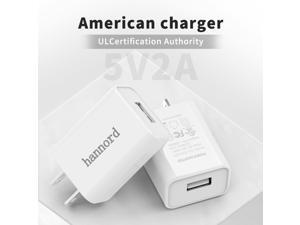 USB Wall Charger, Hannord 2-Pack 5V 2A Power Adapter Universal Travel Charger USB Plug Cell Phone Charger Block Cube Compatible with iPhone, iPad, Google Nexus, Samsung, LG, HTC, Moto, Kindle (White) USB Wall Charger, Hannord 2-Pack 5V 2A Power Adapter Universal Travel Charger USB Plug Cell Phone Charger Block Cube Compatible with iPhone, iPad, Google Nexus, Samsung, LG, HTC, Moto, Kindle (White)