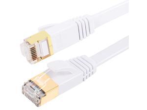 Hannord Cat 7 Flat Ethernet Cable 10 Gigabit Computer Network Cord for Xbox PS4 Modem Router Networking Switch (White, 1M/3.3ft.) Hannord Cat 7 Flat Ethernet Cable 10 Gigabit Computer Network Cord for Xbox PS4 Modem Router Networking Switch (White, 1M/3.3ft.)