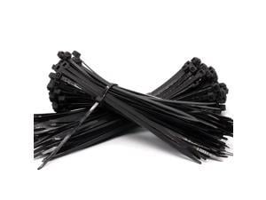 200 PCS WHITE Pack 7" inch Network Cable Cord Wire Tie Strap 50 Lb Zip Nylon USA 