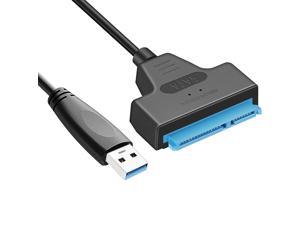 Hannord Upgraded SATA to USB Cable, USB 3.0 SATAIII Hard Drive Adapter Cable for 2.5 Inch SSD & HDD Support UASP