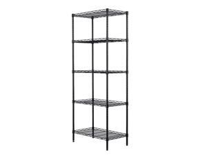 Hannord 5-Tier Wire Shelving, Metal Wire Shelf Storage Rack, Durable Organizer Unit Perfect for Kitchen Garage Pantry Organization in Black, 21.25" W x 11.42" D x 59" H - Black Hannord 5-Tier Wire Shelving, Metal Wire Shelf Storage Rack, Durable Organizer Unit Perfect for Kitchen Garage Pantry Organization in Black, 21.25" W x 11.42" D x 59" H - Black