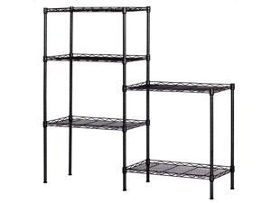 Hannord 5-Tier Wire Shelving, Metal Wire Shelf Storage Rack, Durable Organizer Unit Perfect for Kitchen Garage Pantry Organization in Black, 21.25" W x 11.42" D x 59" H - Black