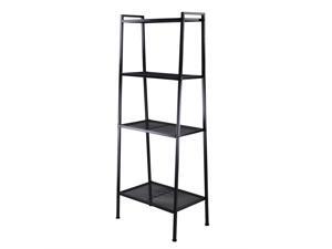 Hannord Metal 4 Shelf Bookcase, Multifunctional Ladder-Shaped Plant Flower Stand Rack Bookrack Storage Shelves, Widen 4 Tiers Bookshelf, Black Hannord Metal 4 Shelf Bookcase, Multifunctional Ladder-Shaped Plant Flower Stand Rack Bookrack Storage Shelves, Widen 4 Tiers Bookshelf, Black