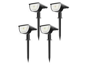 Hannord 32 LED Solar Landscape Spotlights, Wireless Waterproof Solar Landscaping Spotlights Outdoor Solar Powered Wall Lights for Yard Garden Driveway Porch Walkway Pool Patio- Cold White(4 Pack)