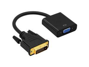 Hannord DVI to VGA Adapter,Hannord 1080p Active DVI-D to VGA Adapter Converter 24+1 Male to Female Adapter for Computer PC Desktop Laptop Projector DVD HDTV Display
