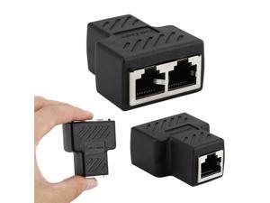 RJ45 Splitter Adapter,Hannord RJ45 Female 1 to 2 Port Female Socket Adapter Interface Ethernet Cable 8P8C Extender Plug LAN Network Connector for Cat5, Cat5e, Cat6, Cat7 (2 Pack) RJ45 Splitter Adapter,Hannord RJ45 Female 1 to 2 Port Female Socket Adapter Interface Ethernet Cable 8P8C Extender Plug LAN Network Connector for Cat5, Cat5e, Cat6, Cat7 (2 Pack)