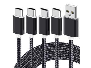USB Type C Fast Charging Cable, Hannord 4 Pack (0.8/3.3/3.3/6.6FT) Nylon Braided Data Sync Transfer Cord, Compatible with Samsung Galaxy S10 S9 Note 9 8, LG G7 V30 V20 G6, Google Pixel (Black) USB Type C Fast Charging Cable, Hannord 4 Pack (0.8/3.3/3.3/6.6FT) Nylon Braided Data Sync Transfer Cord, Compatible with Samsung Galaxy S10 S9 Note 9 8, LG G7 V30 V20 G6, Google Pixel (Black)
