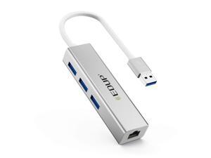 USB 3.0 to Ethernet Adapter with 3 USB 3.0 Ports Hub, 10/100/1000 Mbps Gigabit Ethernet RJ45 LAN Network Adapter for iMac Pro, MacBook Air, Mac Mini/Pro, Surface Pro, Notebook PC, Laptop and More USB 3.0 to Ethernet Adapter with 3 USB 3.0 Ports Hub, 10/100/1000 Mbps Gigabit Ethernet RJ45 LAN Network Adapter for iMac Pro, MacBook Air, Mac Mini/Pro, Surface Pro, Notebook PC, Laptop and More