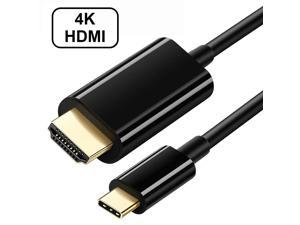 USB C to HDMI Cable for Home Office 6ft, Hannord USB 3.1 Type C to HDMI 4K Thunderbolt 3 Compatible, Work with MacBook Pro/Air/iPad Pro 2020 2018, Surface Book 2, Dell XPS 15, Galaxy S20/S10