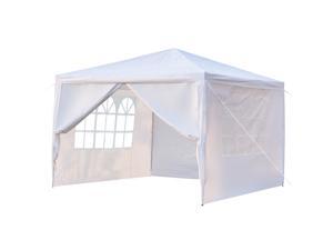 10 x 10 ft Outdoor Canopy Party Wedding Tent with 3 Removable Sides Walls, Heavy Duty Outdoor Gazebo Pavilion, Sunshades Shelter, Waterproof Commercial Tent for Wedding Party, Beach BBQ - White 10 x 10 ft Outdoor Canopy Party Wedding Tent with 3 Removable Sides Walls, Heavy Duty Outdoor Gazebo Pavilion, Sunshades Shelter, Waterproof Commercial Tent for Wedding Party, Beach BBQ - White