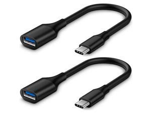 USB C to USB Adapter, Hannord USB C to USB 3.0 Adapter,USB Type C to USB Female Adapter OTG Cable Compatible with iPad Air 2020, MacBook Pro, Air and More (2 Pack)