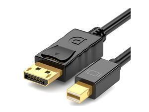 Hannord Mini DisplayPort to DisplayPort Cable, 6 Feet, Gold-Plated Mini DP(Thunderbolt Compatible) to DP Cord (4K@60Hz, 2K@144Hz) Mini DP to DP Display Cable - Black