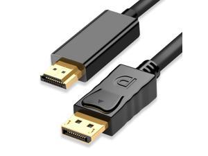 DisplayPort to HDMI 6 Feet Cable, Hannord DP to HDMI Male to Male Adapter 1080P HD Gold-Plated Cord Compatible with Lenovo, HP, ASUS, Dell and Other Brand