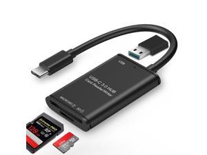 USB C to SD Card Reader, Hannord Micro SD Memory Card Reader, Type C to SD Card Reader Writer Adapter OTG 512GB Capacity for MacBook Camera Android Windows Linux and Other Type C Device
