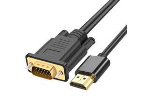 HDMI to VGA Hannord GoldPlated HDMI to VGA 6 Feet Cable Male to Male Compatible for Computer Desktop Laptop PC Monitor Projector HDTV Raspberry Pi Roku Xbox and More