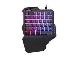 BLOODBAT G92 One-Handed Keyboard Colorful RGB Game Mechanical Keyboard Eat Chicken Throne Mobile Game Computer Keyboard Seven Colorful