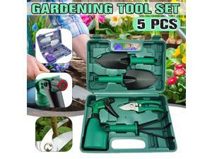 5PCS Garden Tool Set Grafting Pruning Shovel Rake Weeding Harrow Spray Bottle with Storage Box Household Multifunctional Kit Garden Planting Plastic Case Packing - Deep green 5PCS Garden Tool Set Grafting Pruning Shovel Rake Weeding Harrow Spray Bottle with Storage Box Household Multifunctional Kit Garden Planting Plastic Case Packing - Deep green