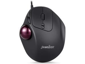 Wired Trackball USB Mouse, 7 Button Ergo Design, Build-in 1.34 Inch Trackball with Pointing Feature, Wired ergonomic trackball mouse with quiet clicks (left/ right/ backward/ forward/ DPI switches)