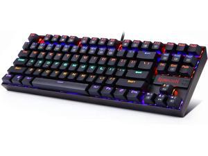 Mechanical Gaming Keyboard, High Performance Mechanical Keyboard RGB LED Rainbow Backlit Wired Keyboard with Red Switches for Windows Gaming PC (87 Keys, Black) Mechanical Gaming Keyboard, High Performance Mechanical Keyboard RGB LED Rainbow Backlit Wired Keyboard with Red Switches for Windows Gaming PC (87 Keys, Black)