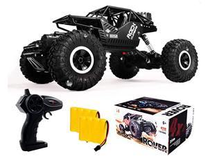 RC Car Remote Control Truck 4x4 Off Road Monster Truck for Kids, 2.4Ghz 1:16 Rock Crawler with Two Rechargeable Batteries Waterproof for All Terrain Electric Toy Car for Boys and Girls