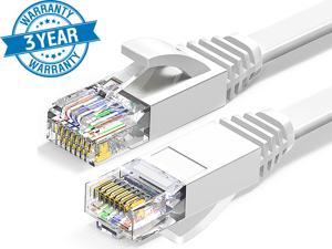 Logico White Network CAT6 3ft Patch Cord RJ45 Cable for LAN Ethernet PC Router