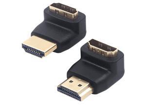 HDMI 90 And 270 Degree Right Angle Adapter Gold Plated High Speed HDMI Male to Female Connector Adapter for Roku TV Stick (pack of 2) HDMI 90 And 270 Degree Right Angle Adapter Gold Plated High Speed HDMI Male to Female Connector Adapter for Roku TV Stick (pack of 2)
