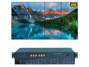 Video Wall Controller 4K 3840x2160@60Hz HDMI 2.0, HDMI 1.4, DP1.2 Inputs with 12 HDMI Outputs for TV Splicing, Support 3x4,3x3,2x5,2x6,6x1,6x2 Display and 180 Degree Rotate Video Wall Controller 4K 3840x2160@60Hz HDMI 2.0, HDMI 1.4, DP1.2 Inputs with 12 HDMI Outputs for TV Splicing, Support 3x4,3x3,2x5,2x6,6x1,6x2 Display and 180 Degree Rotate