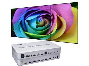 Video Wall Controller & Player 2x3 4K 3840x2160@30Hz Processor HDMI 1.4 HDCP 1.4 Support 1x2,2x1,2x2,2x3 with 1 HDMI Input 6 HDMI Output Video Wall Controller & Player 2x3 4K 3840x2160@30Hz Processor HDMI 1.4 HDCP 1.4 Support 1x2,2x1,2x2,2x3 with 1 HDMI Input 6 HDMI Output