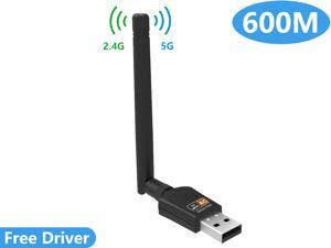600Mbps USB WiFi Adapter,Dual Band 2.4/5GHz 802.11 ac Wireless Network Adapter for PC,2dBi Antenna WiFi Dongle Supports Windows 10/8/8.1/7/Vista/XP,Mac OS 600Mbps USB WiFi Adapter,Dual Band 2.4/5GHz 802.11 ac Wireless Network Adapter for PC,2dBi Antenna WiFi Dongle Supports Windows 10/8/8.1/7/Vista/XP,Mac OS